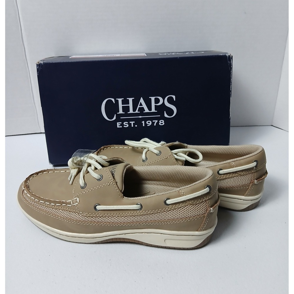 Chaps Dana Womens Boat Shoes Tan Mesh Memory Foam Loafers 1966930 Size 6.5 NEW - Picture 1 of 10